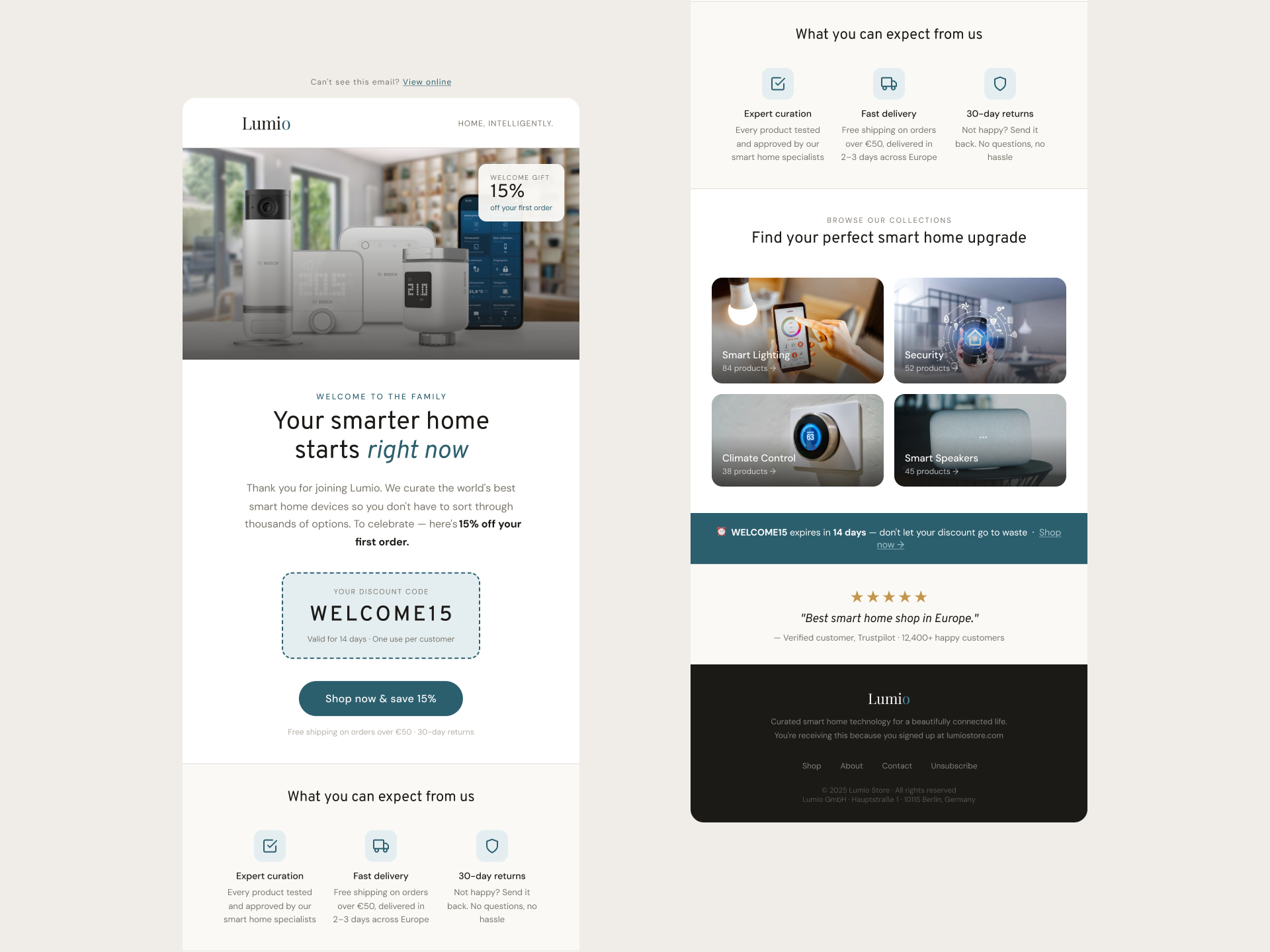 Lumio Online Store - Welcome Email Series - 01