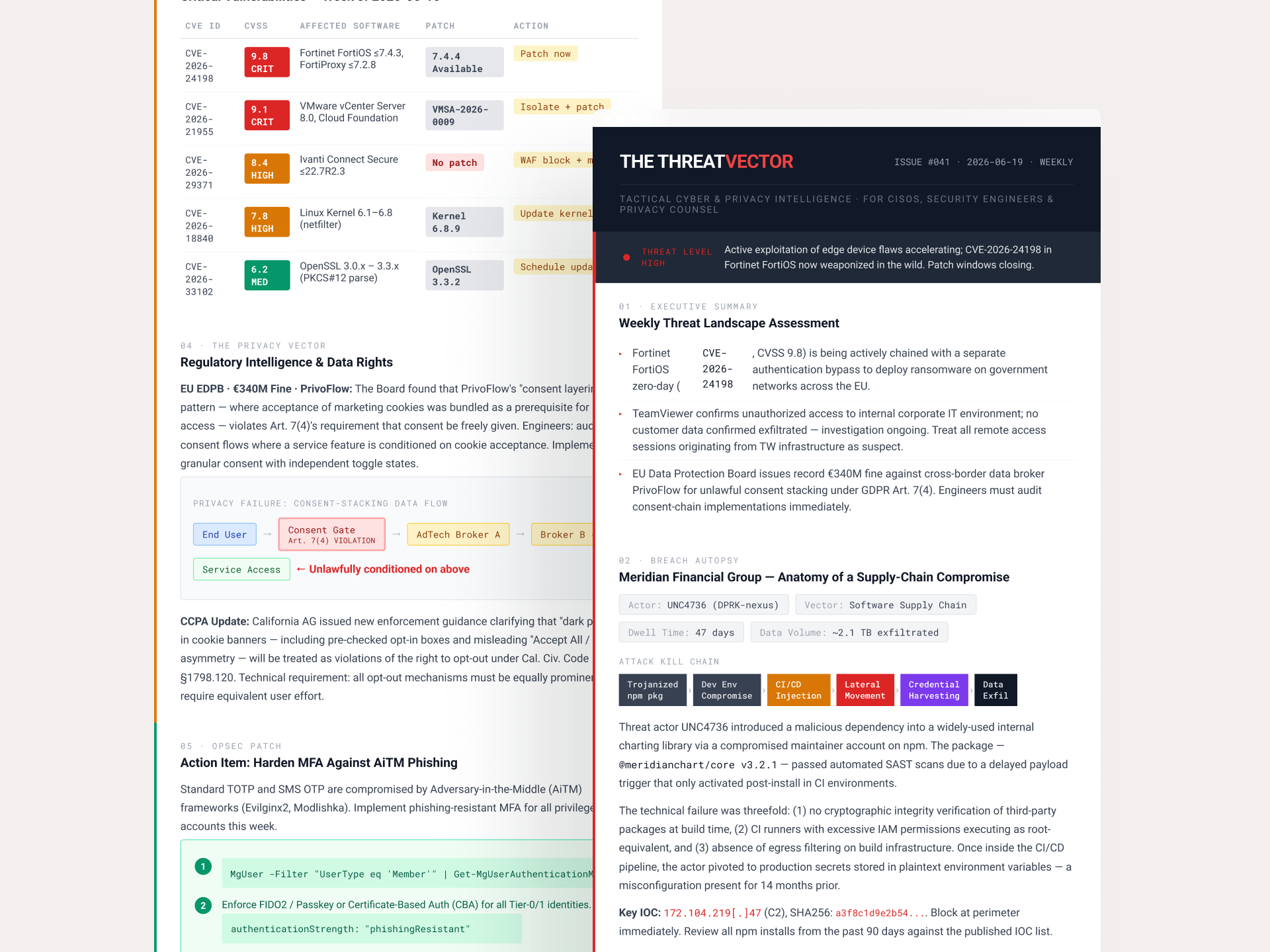 Threat Vector - Newsletter Design
