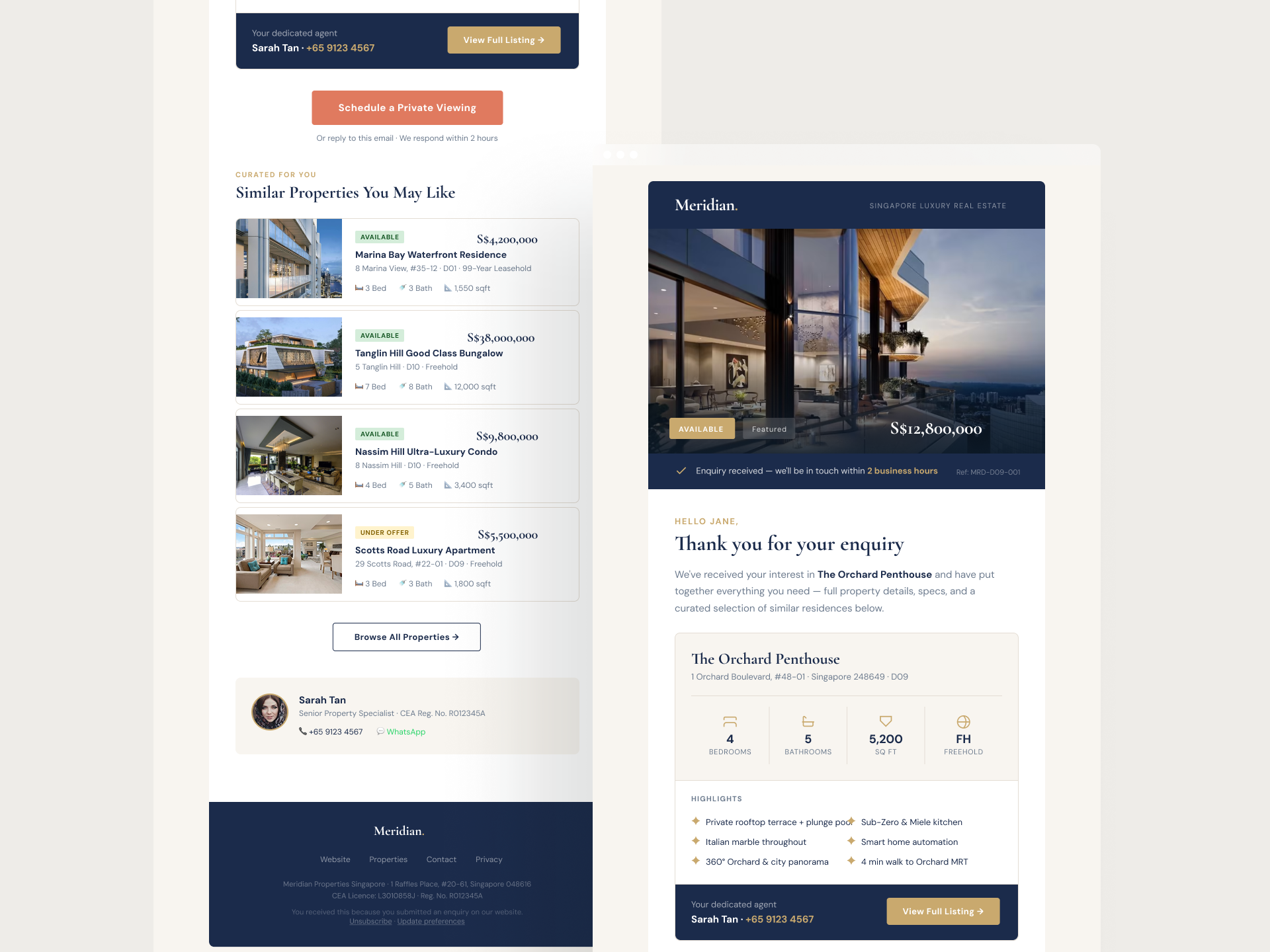Meridian - Real Estate Email Design