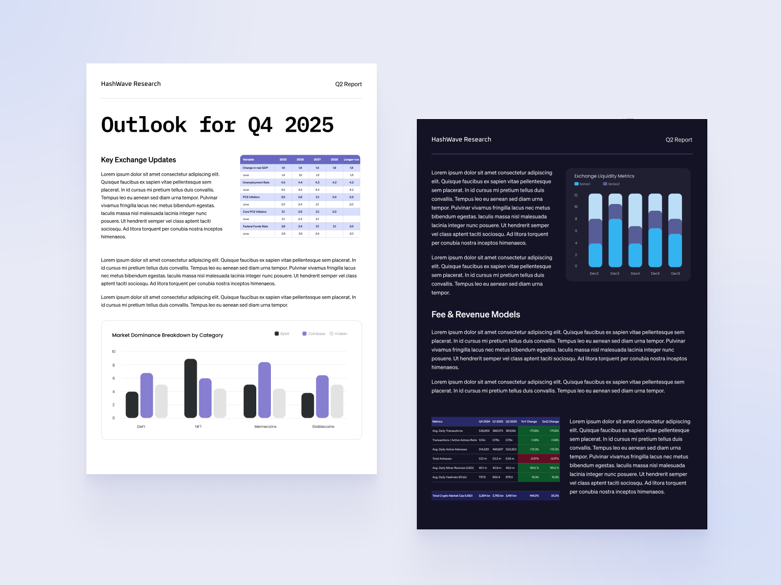 Global Exchange - Financial Report Design