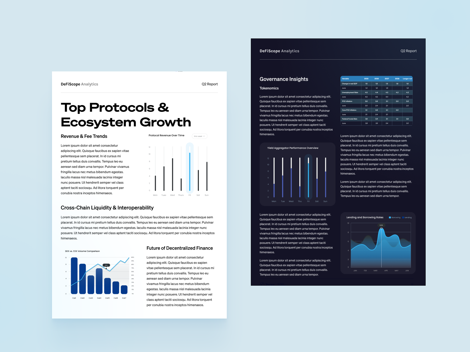 Global Web3 Defi - Financial Report Design