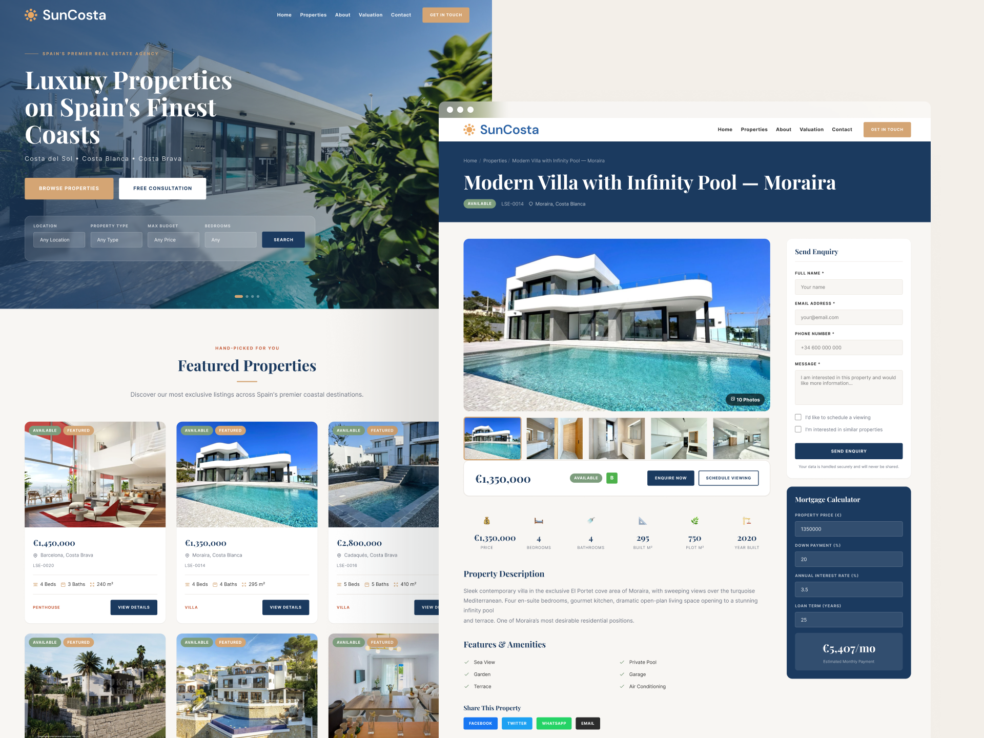 Suncosta - Real Estate Website Design