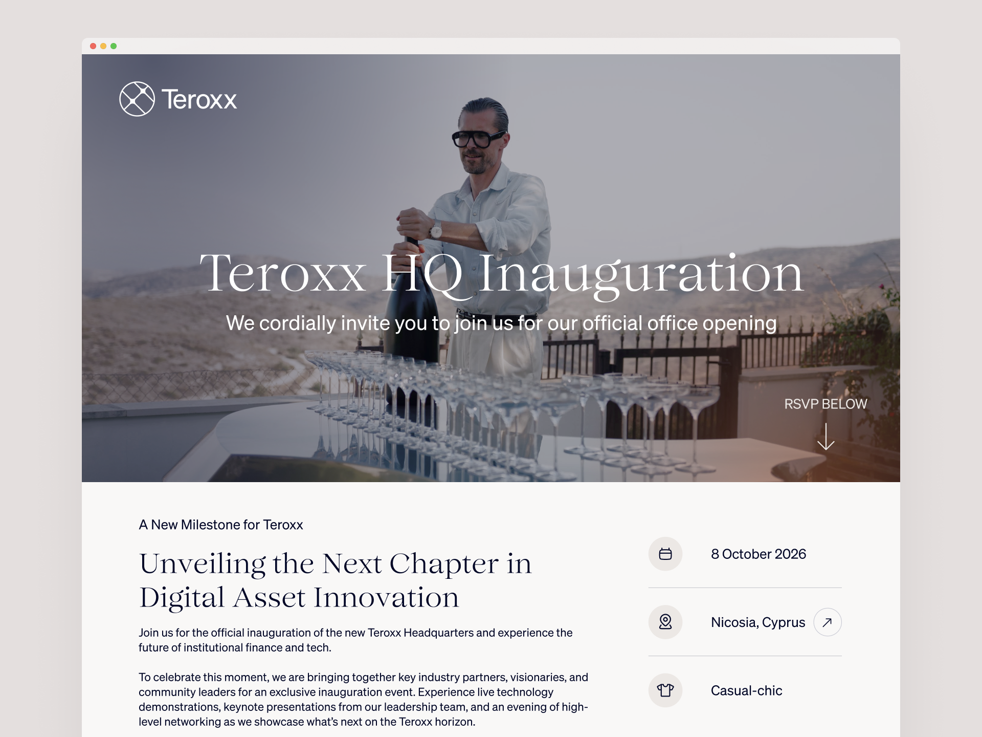 Terox - Event Website Design