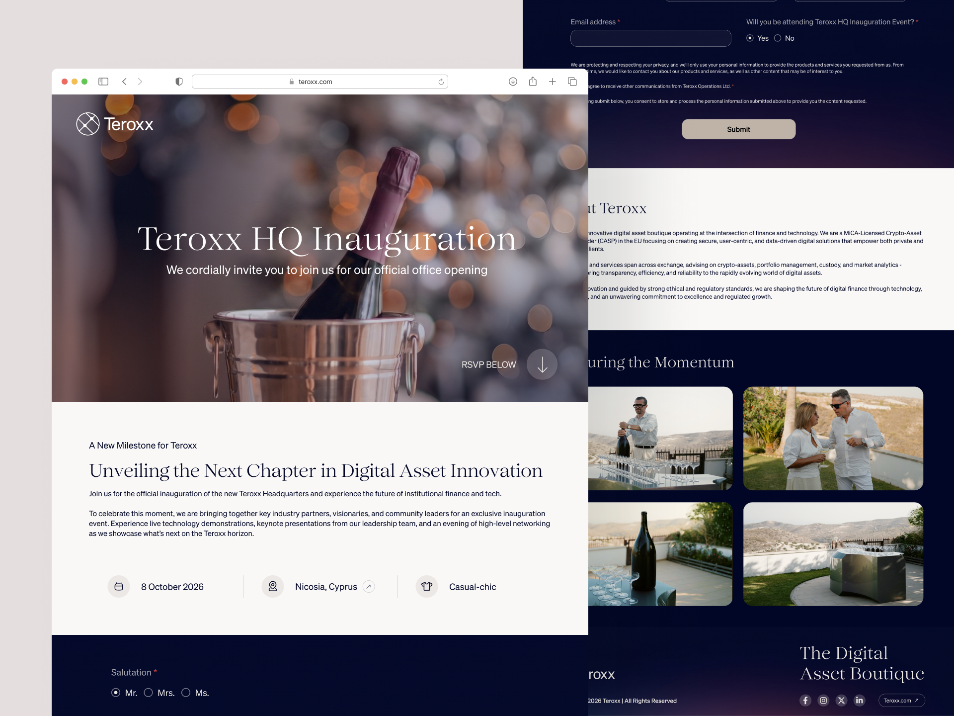 Teroxx - Event Website Design